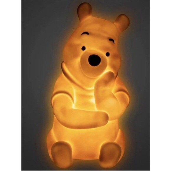Disney Winnie the Pooh 8" White Figural Nightlight Night Light Bedside Timer - Picture 2 of 8